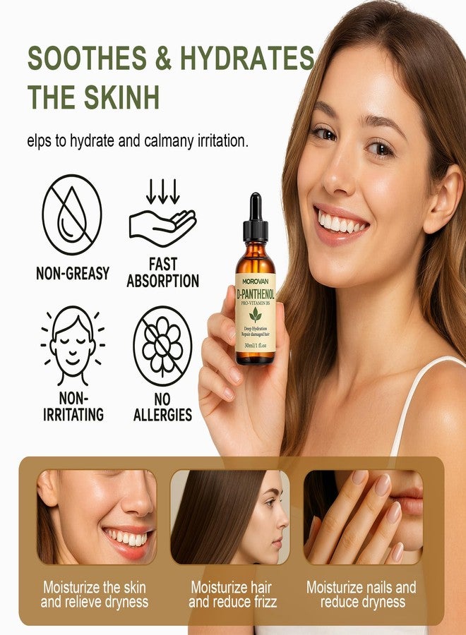 Morovan D-Panthenol Liquid: Pro-Vitamin B5 Concentrate, Cosmetic Grade Dexpanthenol for Skin Hydration, Multi-Use for DIY Face, Hair, Nail Serums & Moisturizers 1 fl oz - Image 2